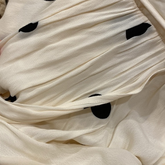 Anthropologie / Maeve  Breanna Polka Dot Wrap Dress black white midi 4 - Picture 6 of 6